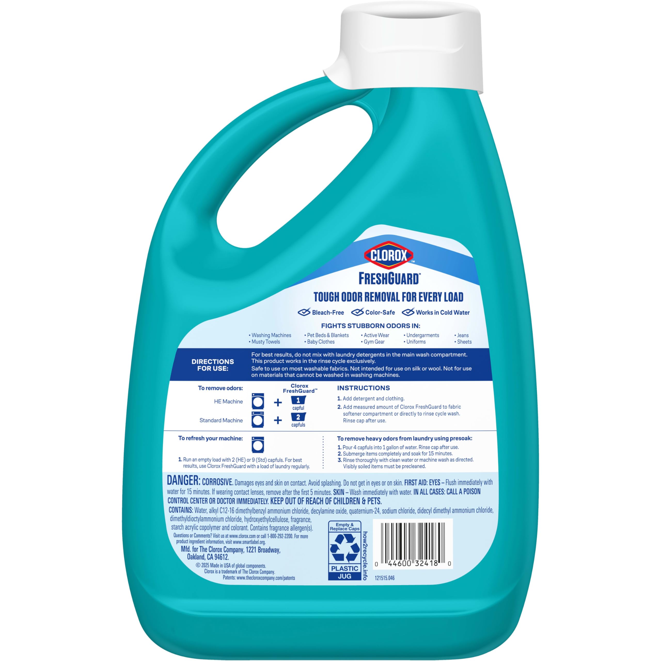 Clorox FreshGuard Laundry Odor Remover 3-in-1 Bleach Free

