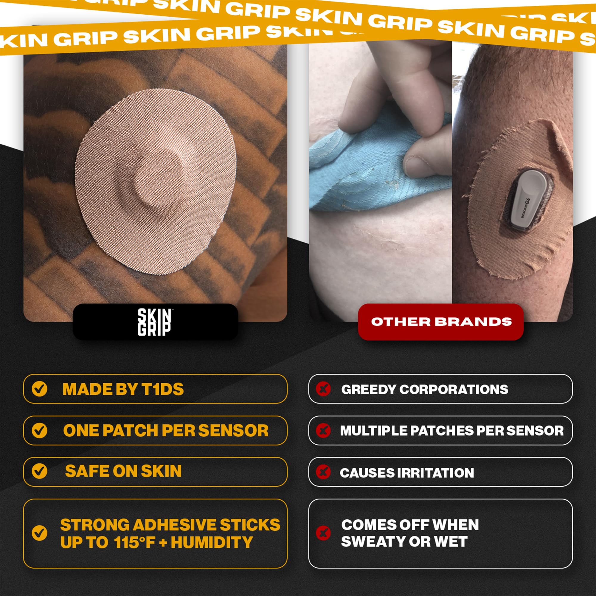 Dexcom G7 CGM Patch for Stelo by Skin Grip

