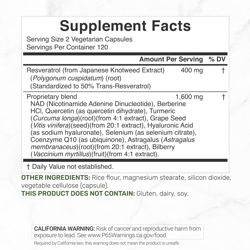 Resveratrol Complex Supplement by Deal Supplement | Non-GMO

