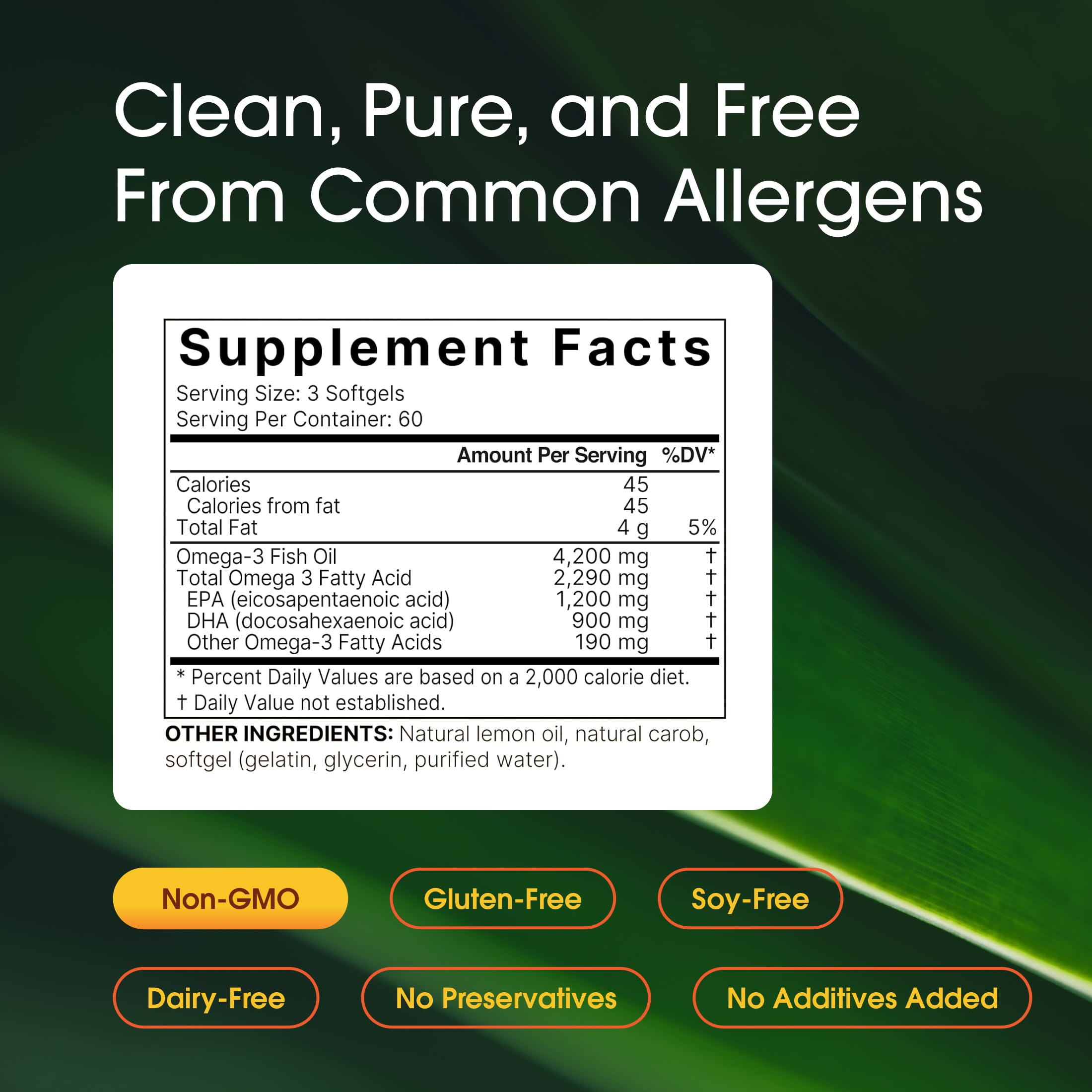 NatureBell Omega-3 Fish Oil for Heart & Brain Health

