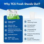 TCS Fresh Denture Cleaner Mint Powder for Dentures

