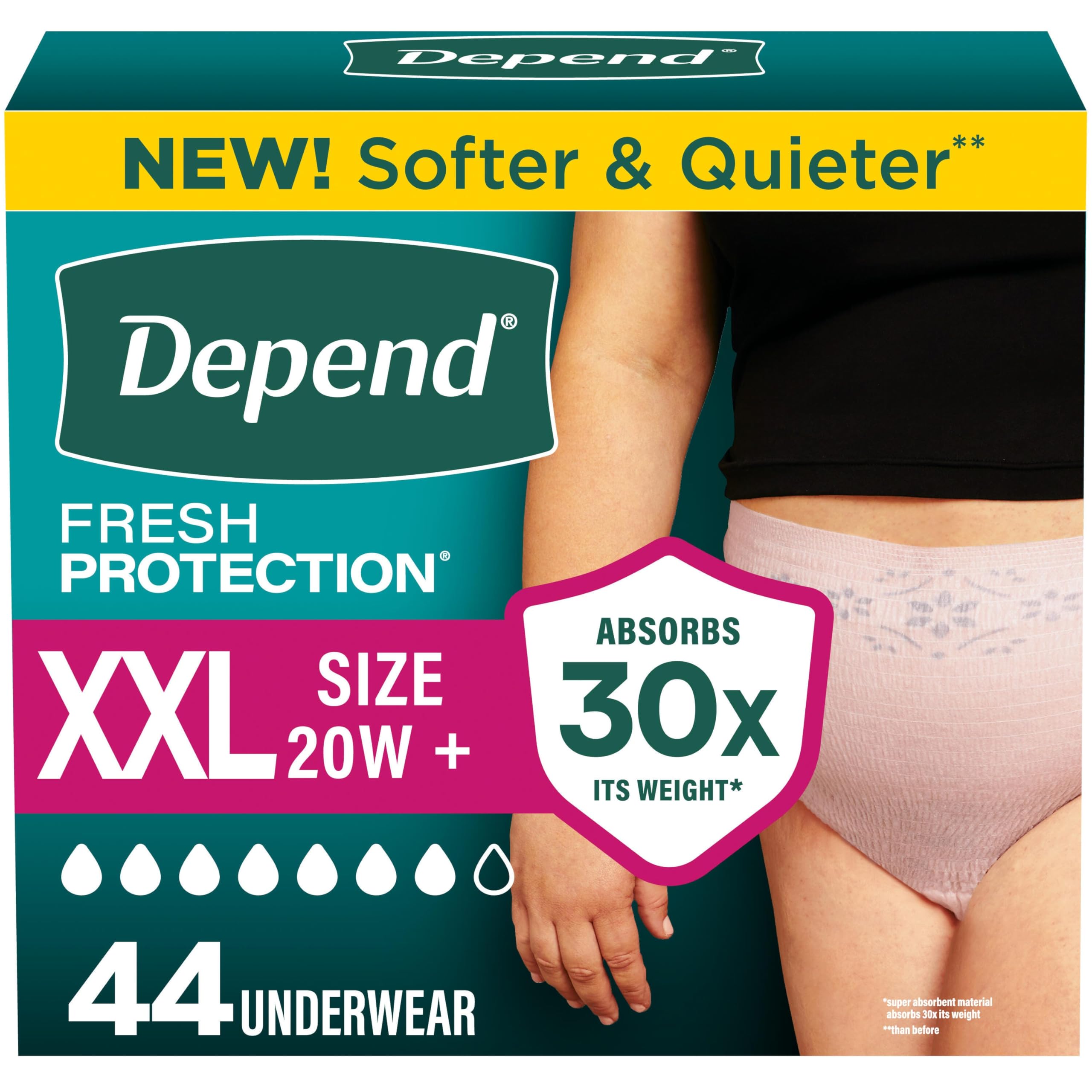 Depend Fresh Protection Women's Incontinence Underwear Maximum Absorbency