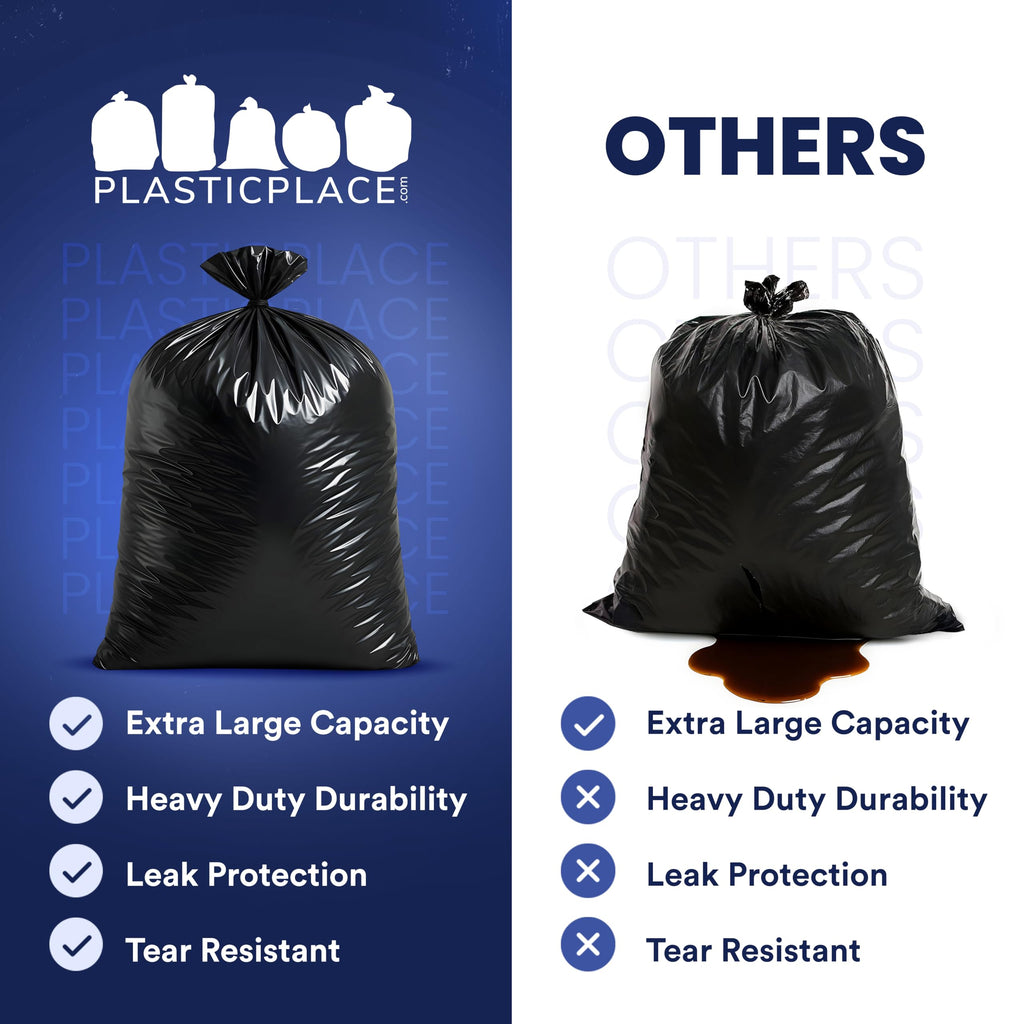 Plasticplace Trash Bags 95-96 Gallon Heavy-Duty 1.5 Mil

