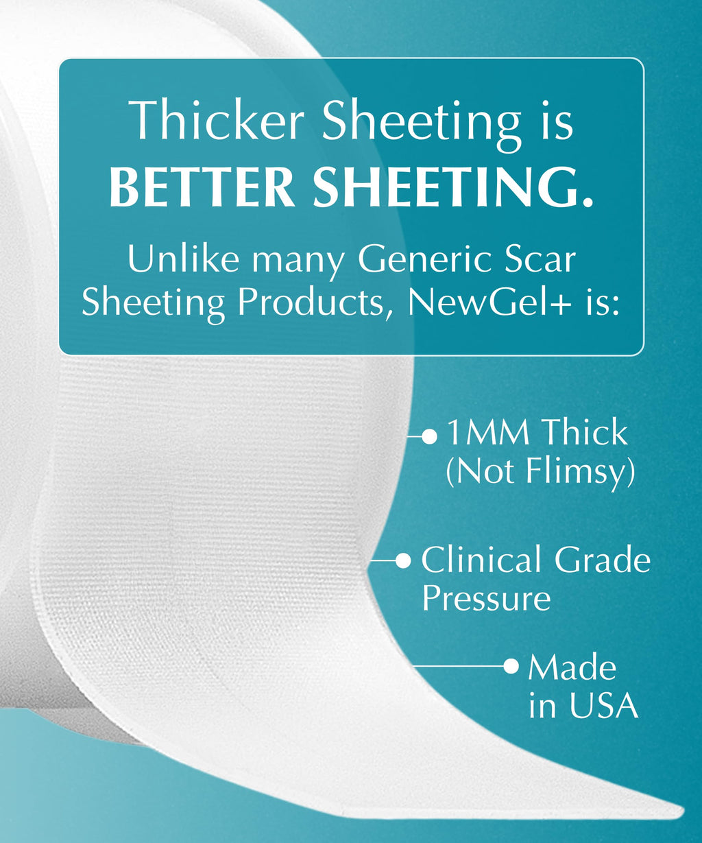 Silicone Scar Tape NewGel Plus Medical-Grade 1mm Sheet

