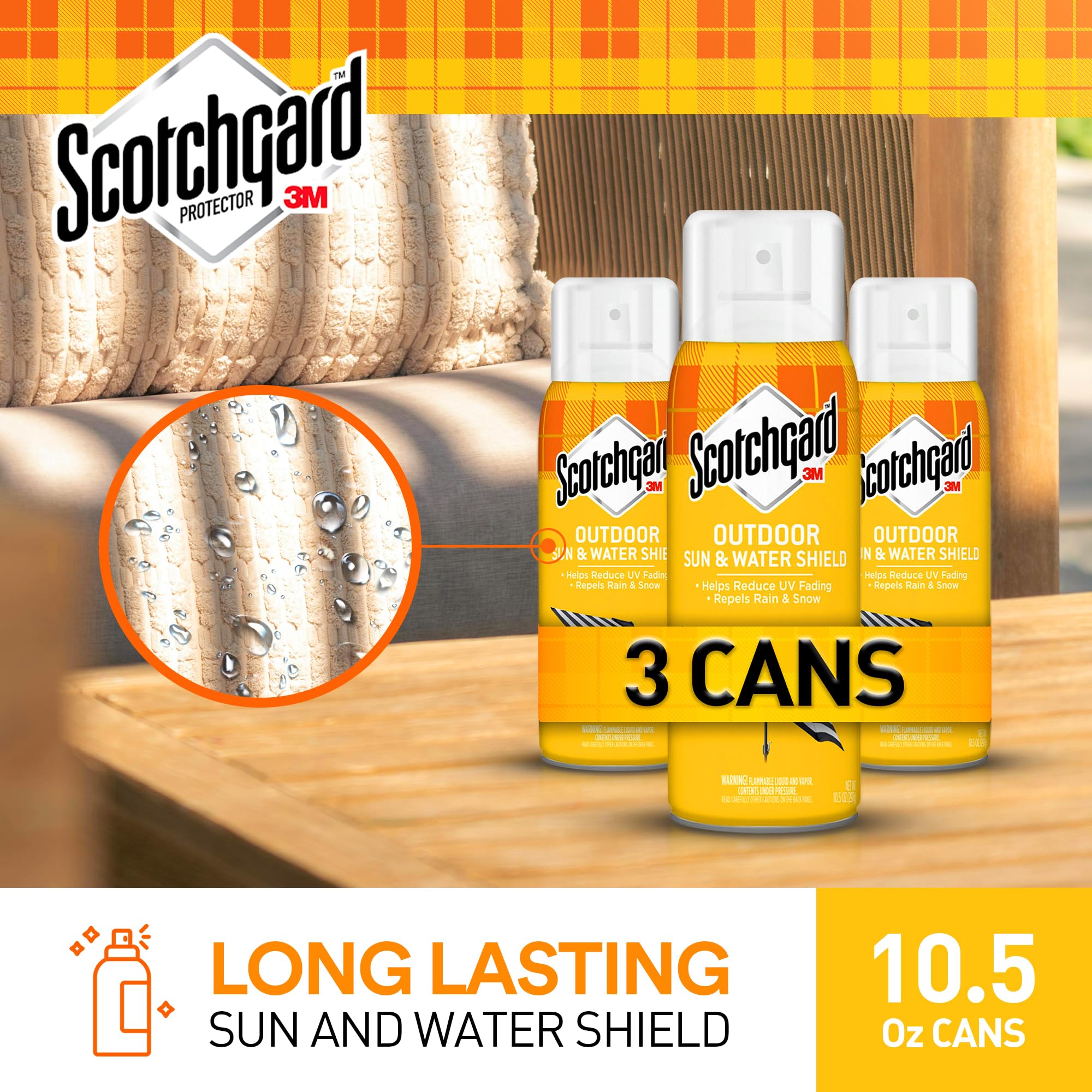 Scotchgard Water & Sun Shield Outdoor Fabric Protector Spray

