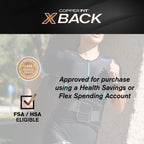 Copper Fit X-Back Back Brace - Adjustable Lumbar Support

