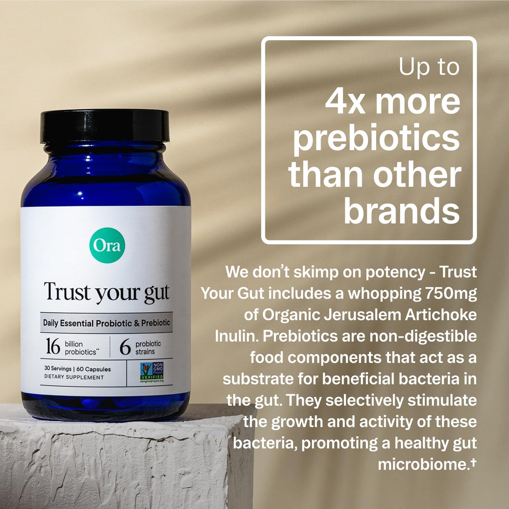 Ora Organic Vegan Probiotic & Prebiotic Capsules Plant-Based

