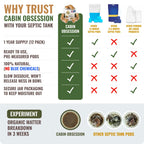 Septic Tank Treatment with Dissolvable Bacteria USA Made

