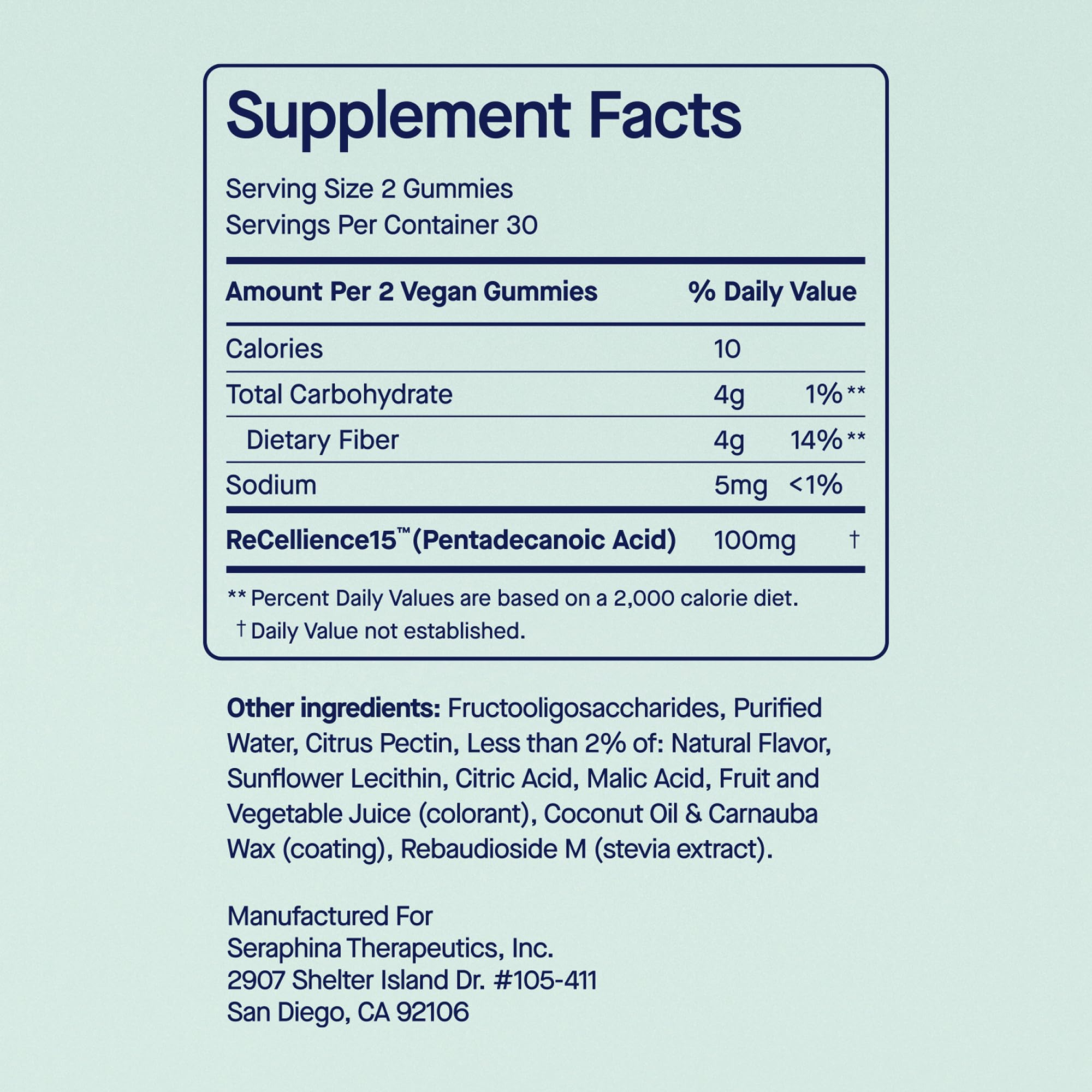 Fatty15 C150 Pentadecanoic Acid Health Supplement

