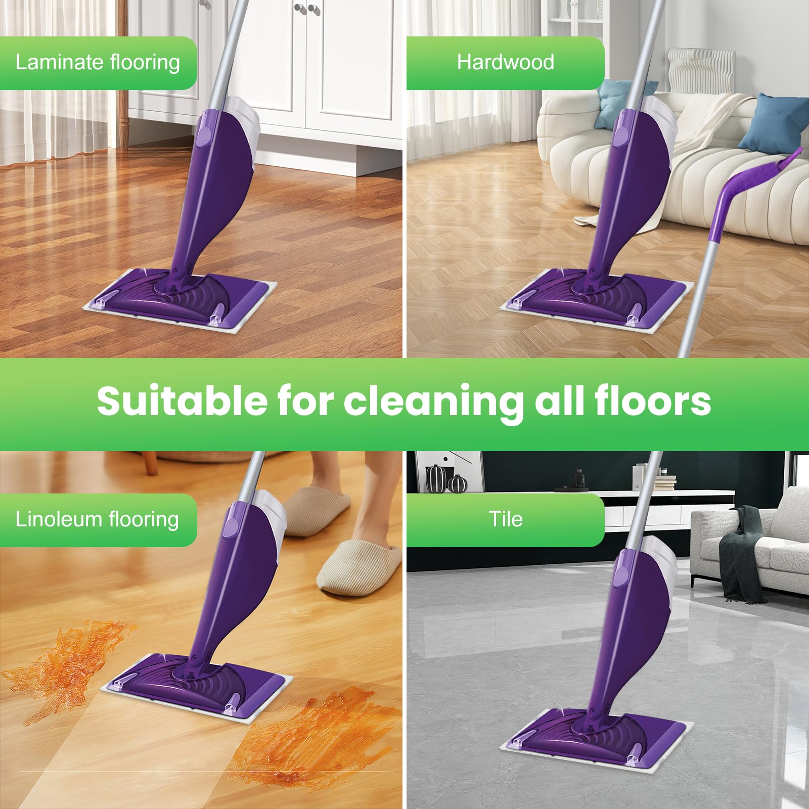 Spray Mop Disposable Pad Refills – Universal Fit

