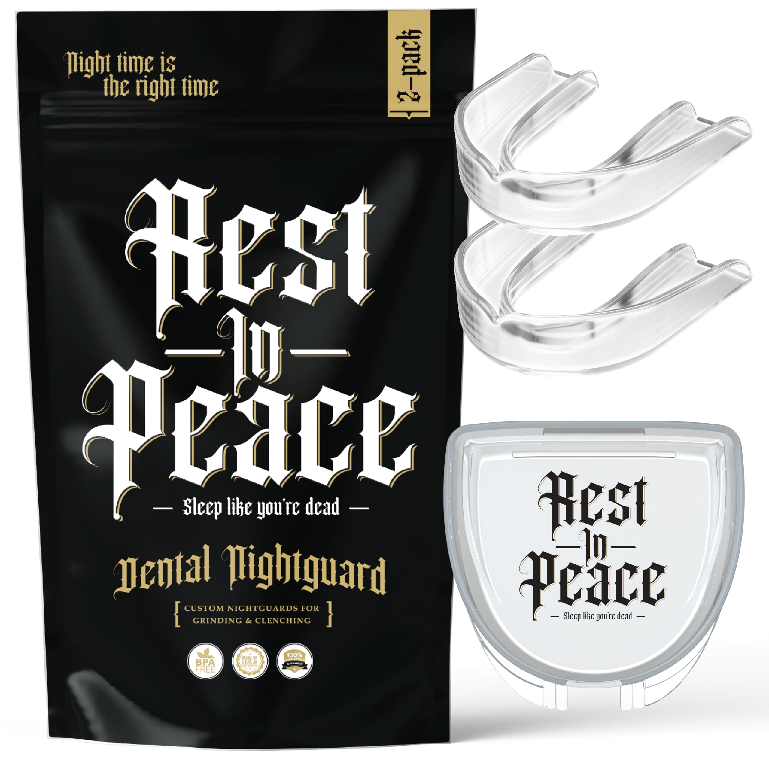 Rest in Peace Night Guard for Teeth Grinding & Clenching Moldable Mouth Guard