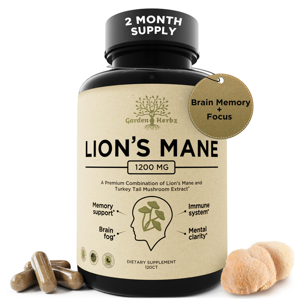 Lion's Mane & Turkey Tail Capsules by Garden of Herbz

