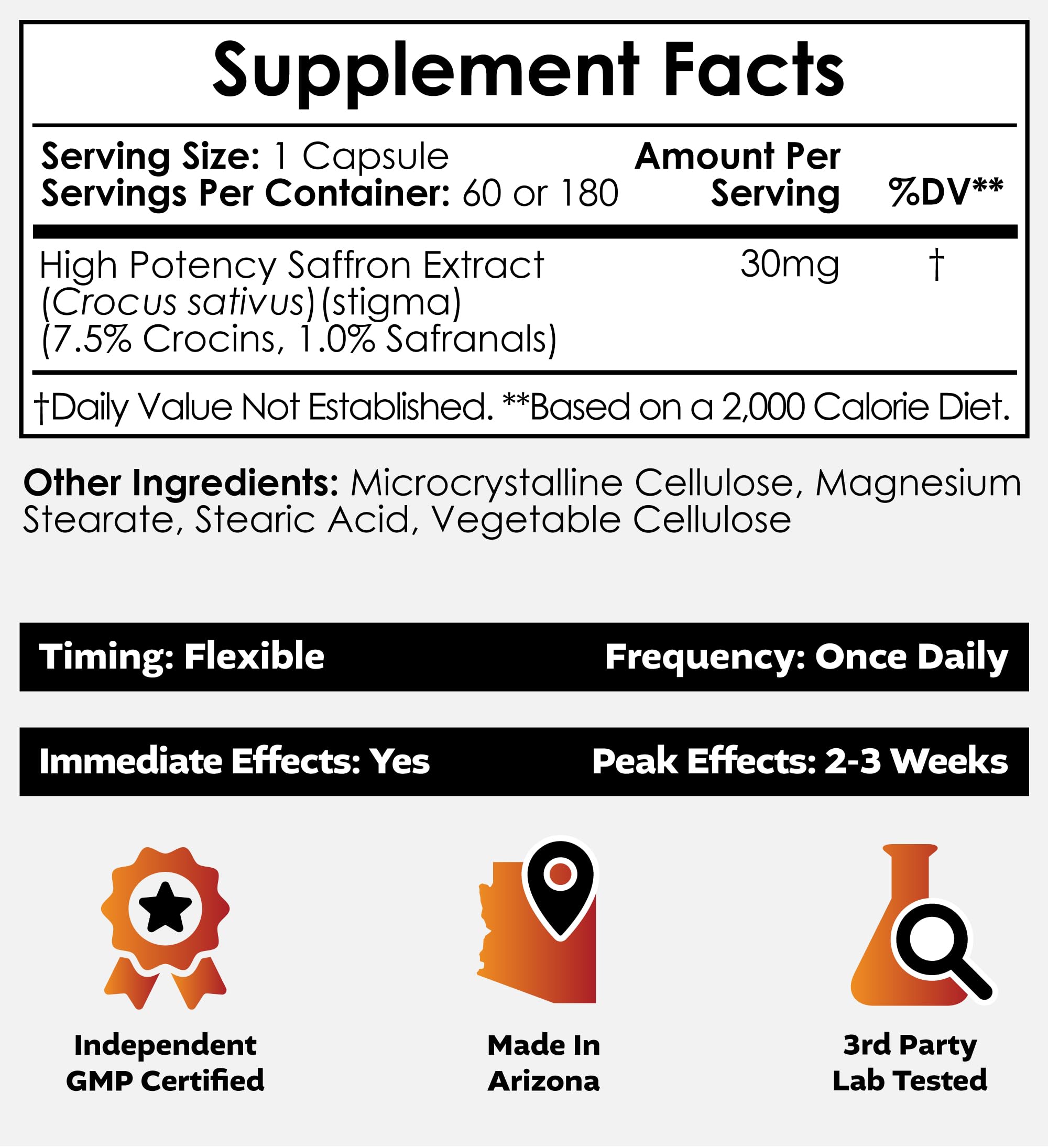 Nootropics Depot Saffron Extract Capsules 30mg

