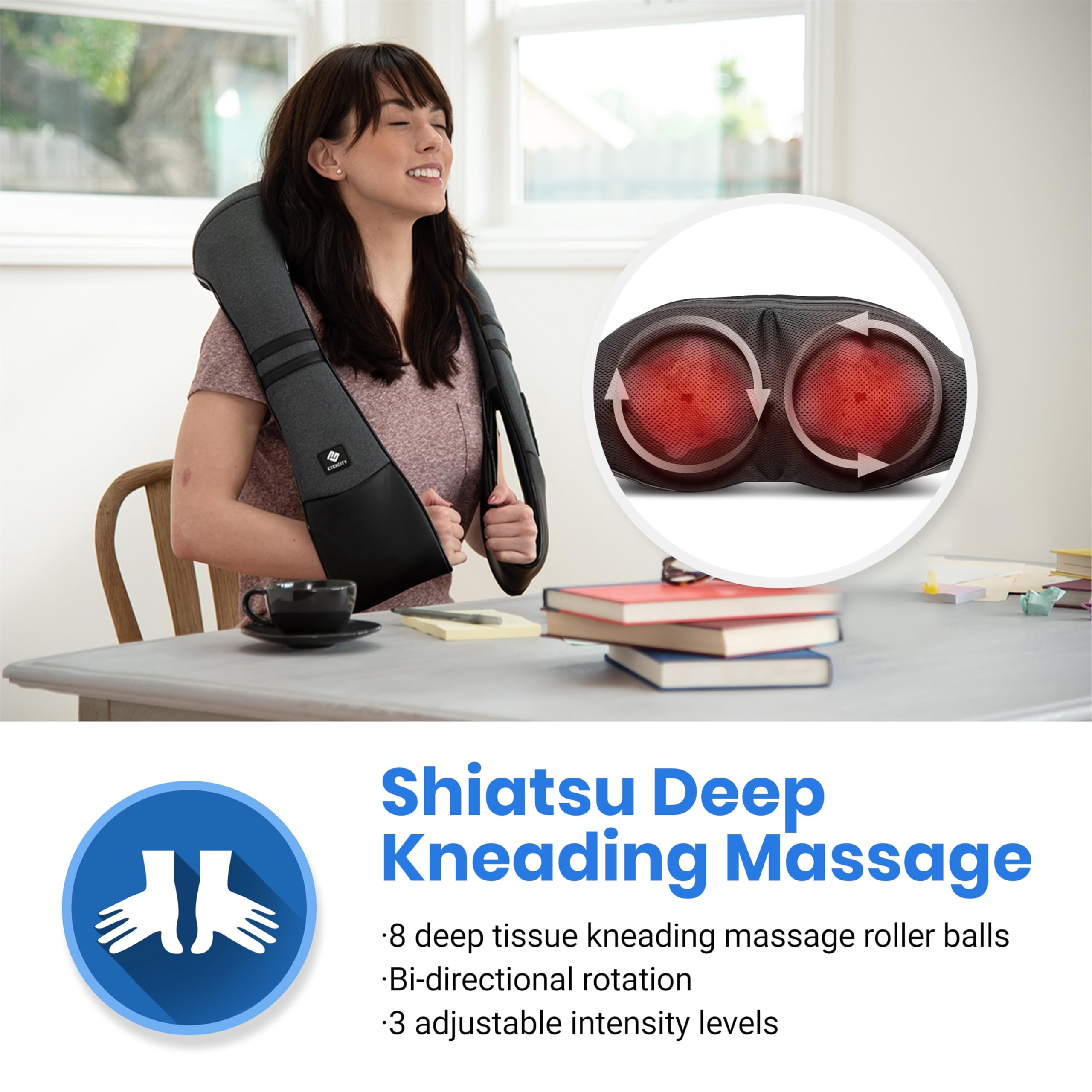 Etekcity Cordless Shiatsu Neck Massager with Heat

