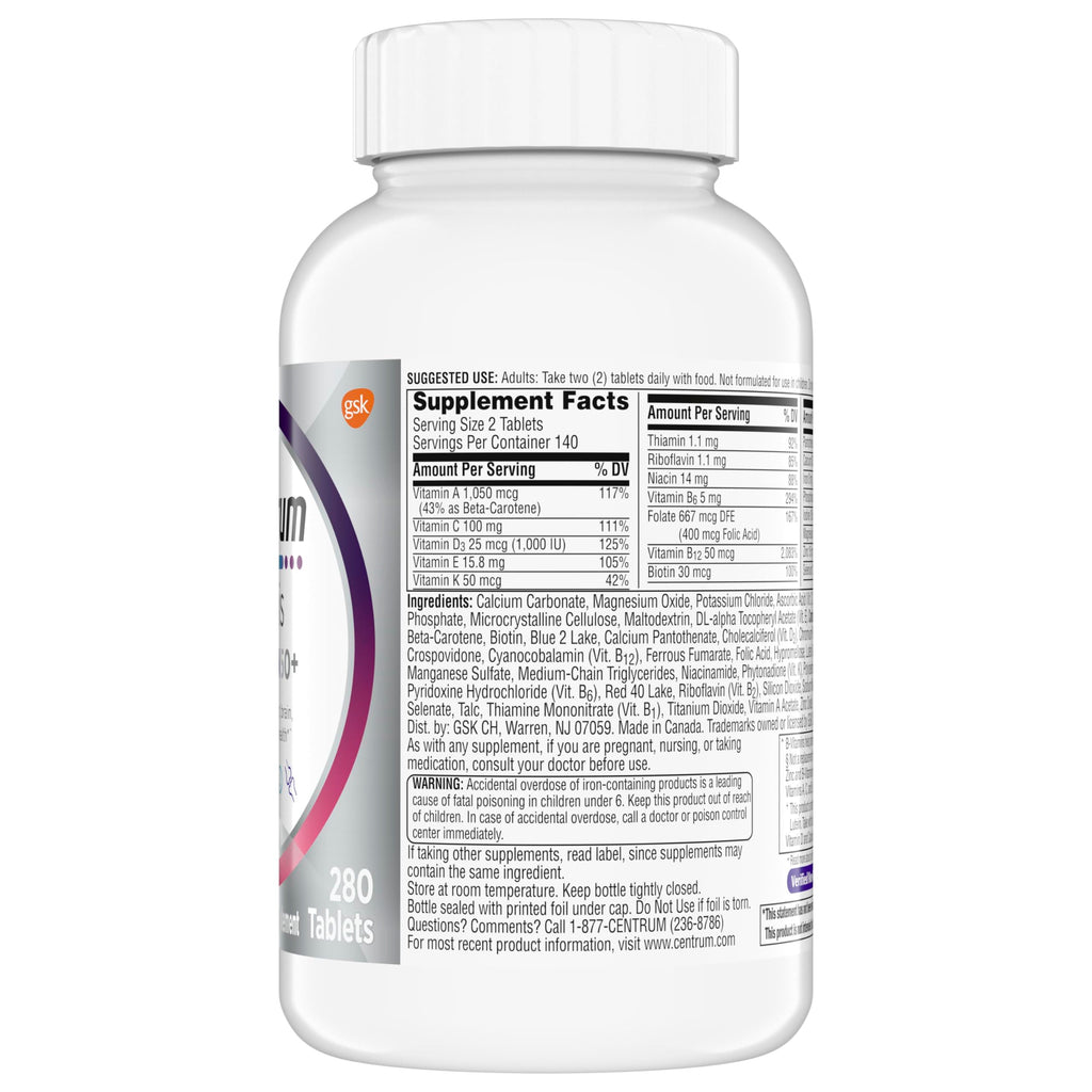 Centrum Silver Women's Multivitamin 50+ | Supports Wellness

