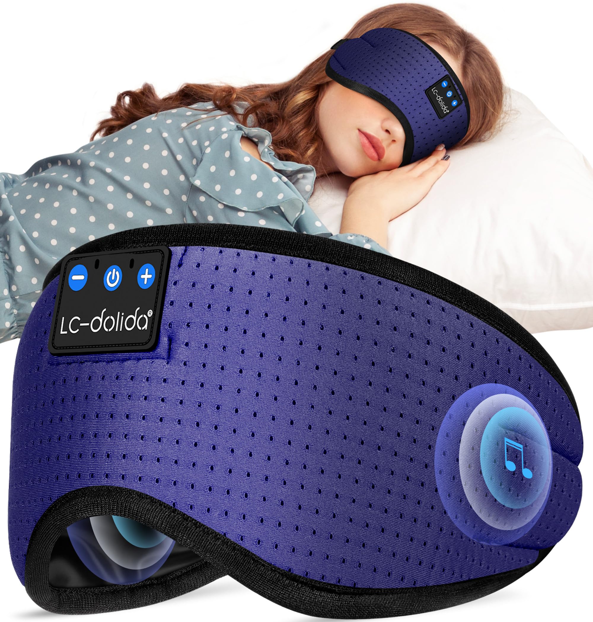 LC-dolida Sleep Headphones Eye Mask with Bluetooth Audio