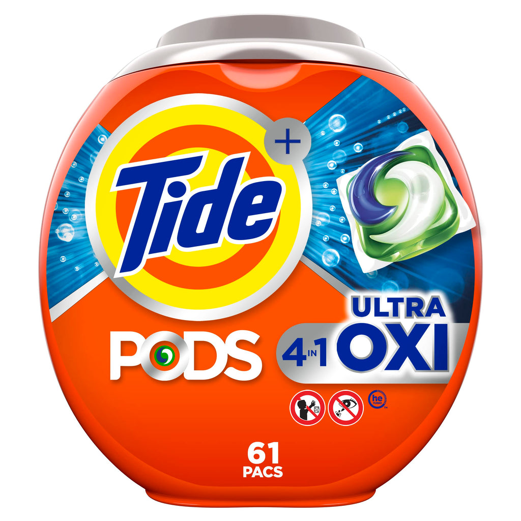 Tide PODS 4-in-1 Ultra Oxi Laundry Detergent Pods HE Compatible