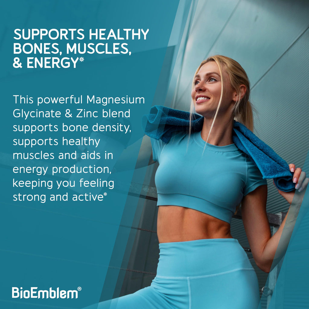 Magnesium Glycinate with Zinc by BioEmblem - High Absorption


