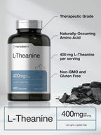 Horbäach L-Theanine 400 mg Supplement | Non-GMO Gluten Free

