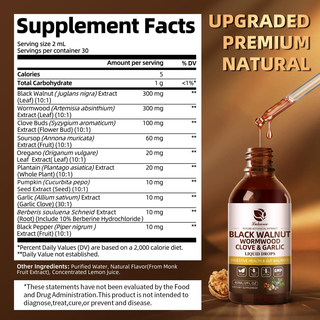 Lukaree Digestive Health Tincture for Gut Support

