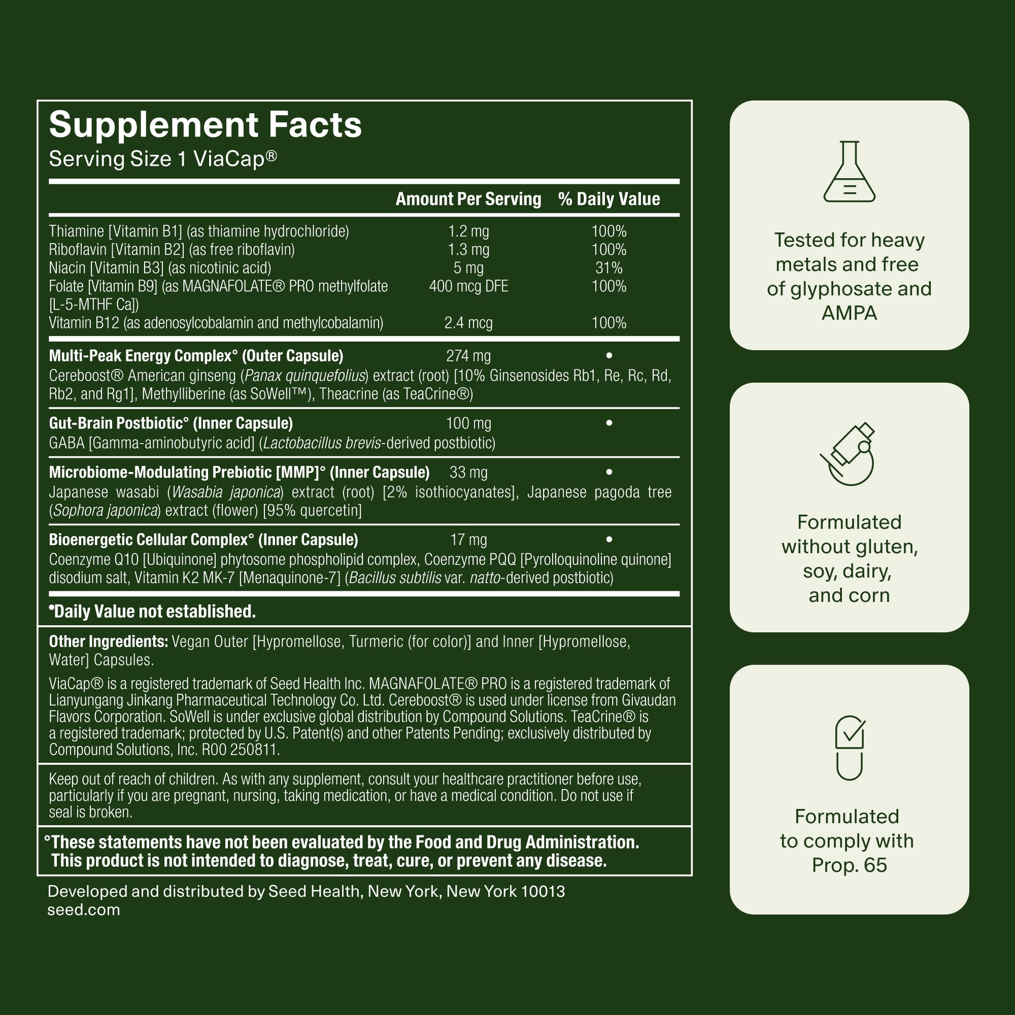 Seed Daily Focus & Energy Supplement | Focus & Clarity

