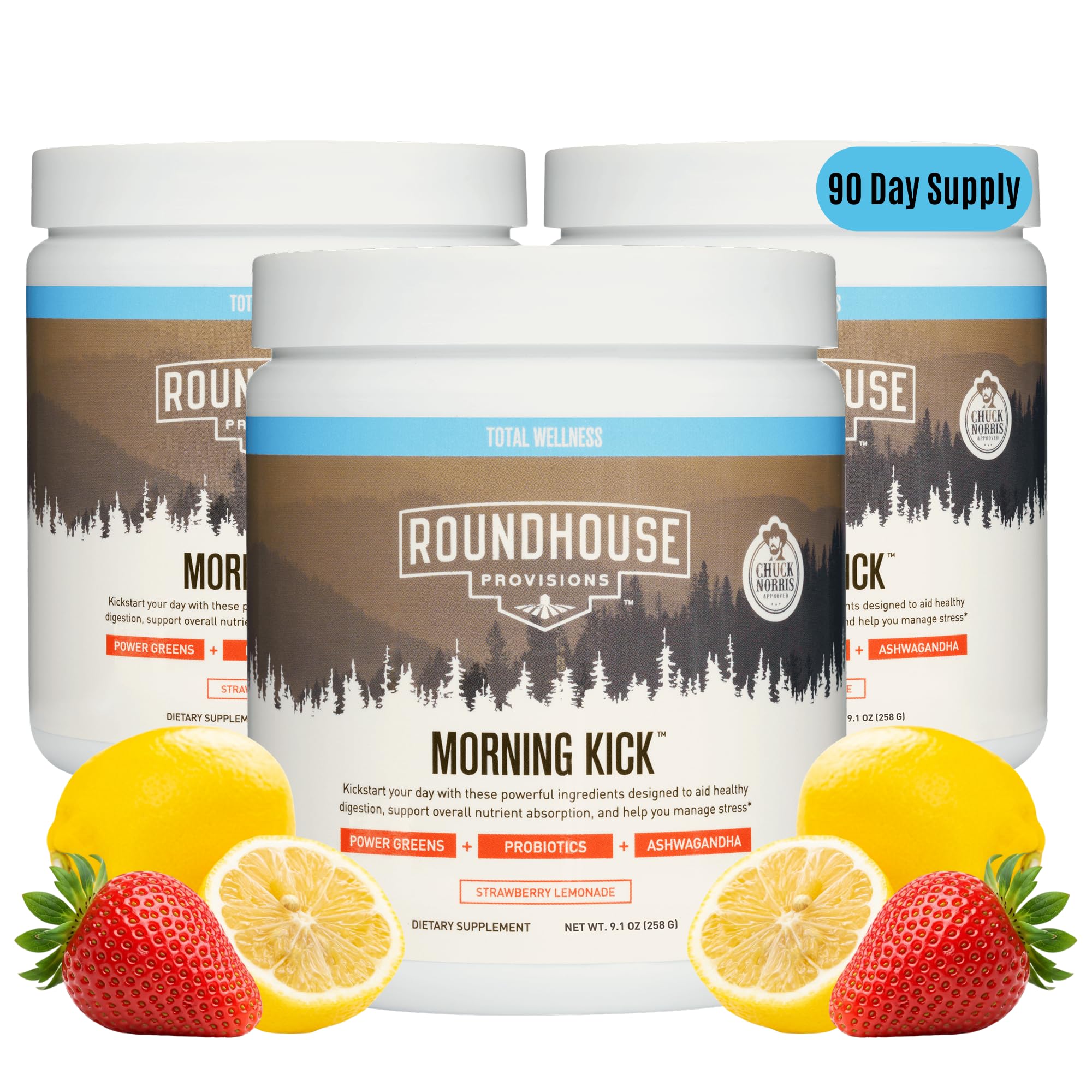 Morning Kick Greens Powder Chuck Norris Probiotics