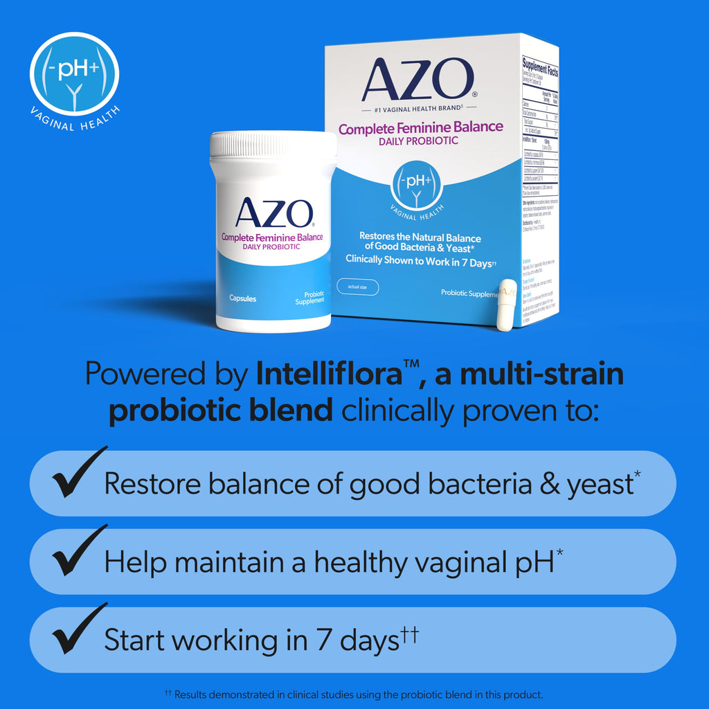 AZO Complete Feminine Balance Vaginal Probiotics for Women

