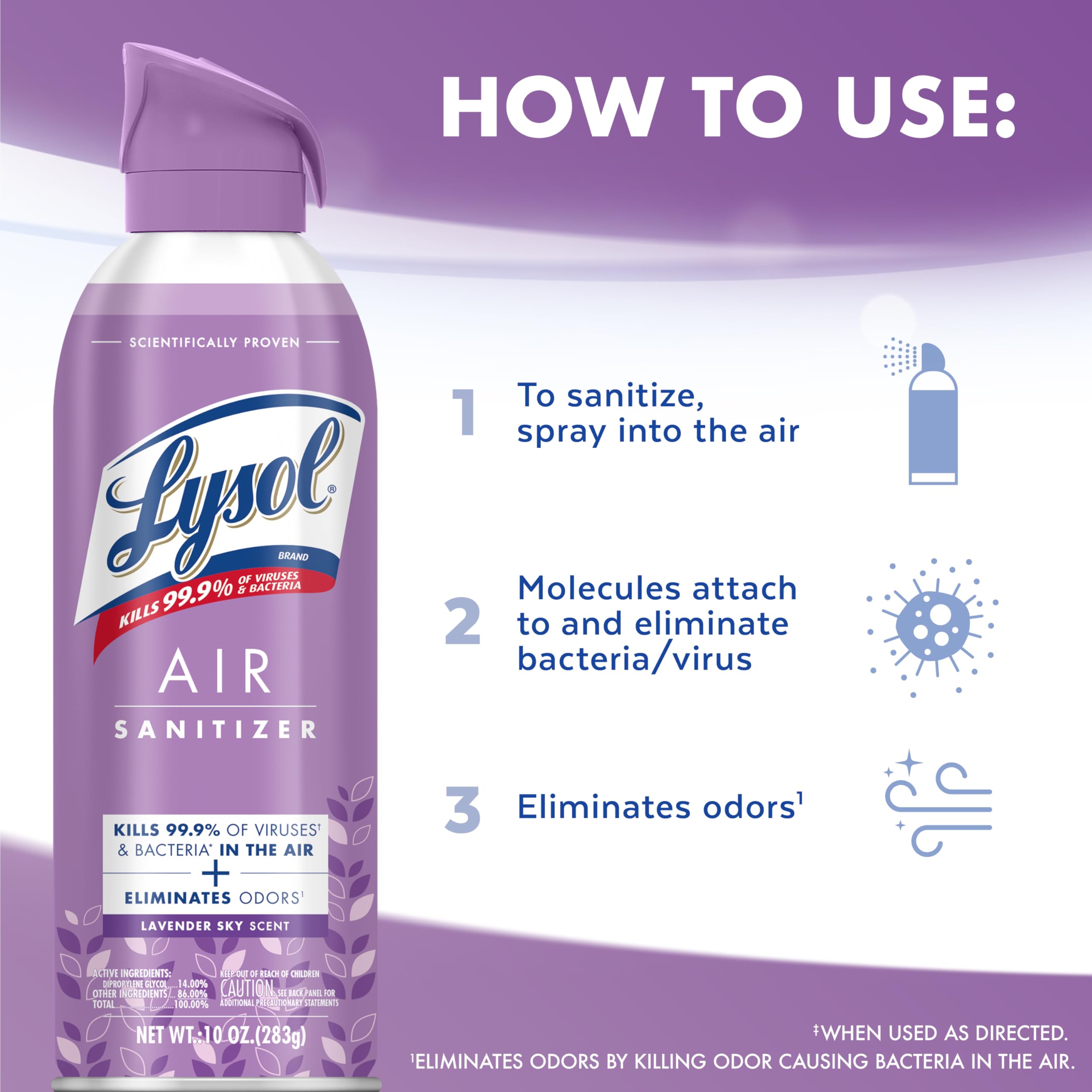Lysol Air Sanitizer Odor Eliminator for Home & Office

