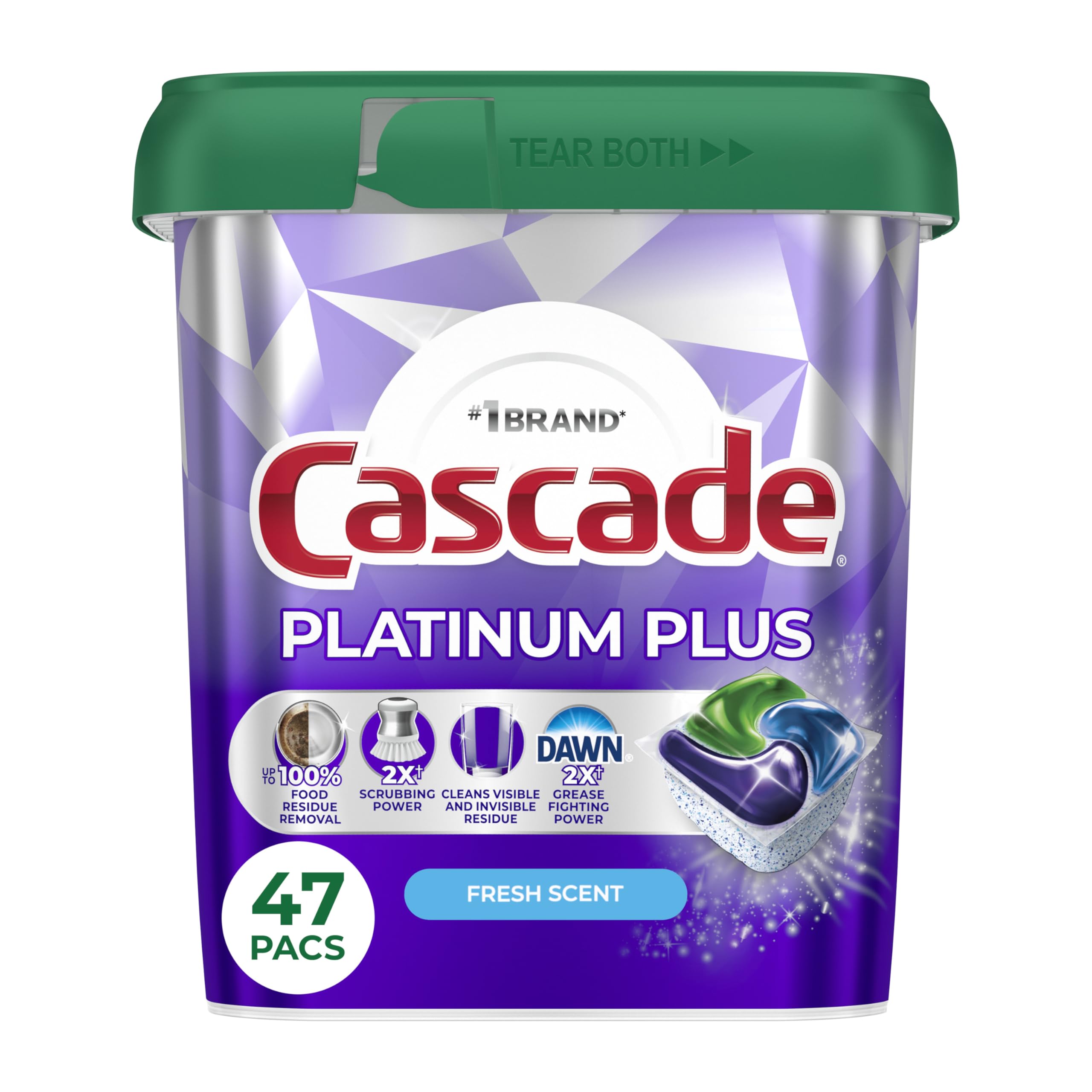 Cascade Platinum Plus Dishwasher Pods Fresh Scent Detergent