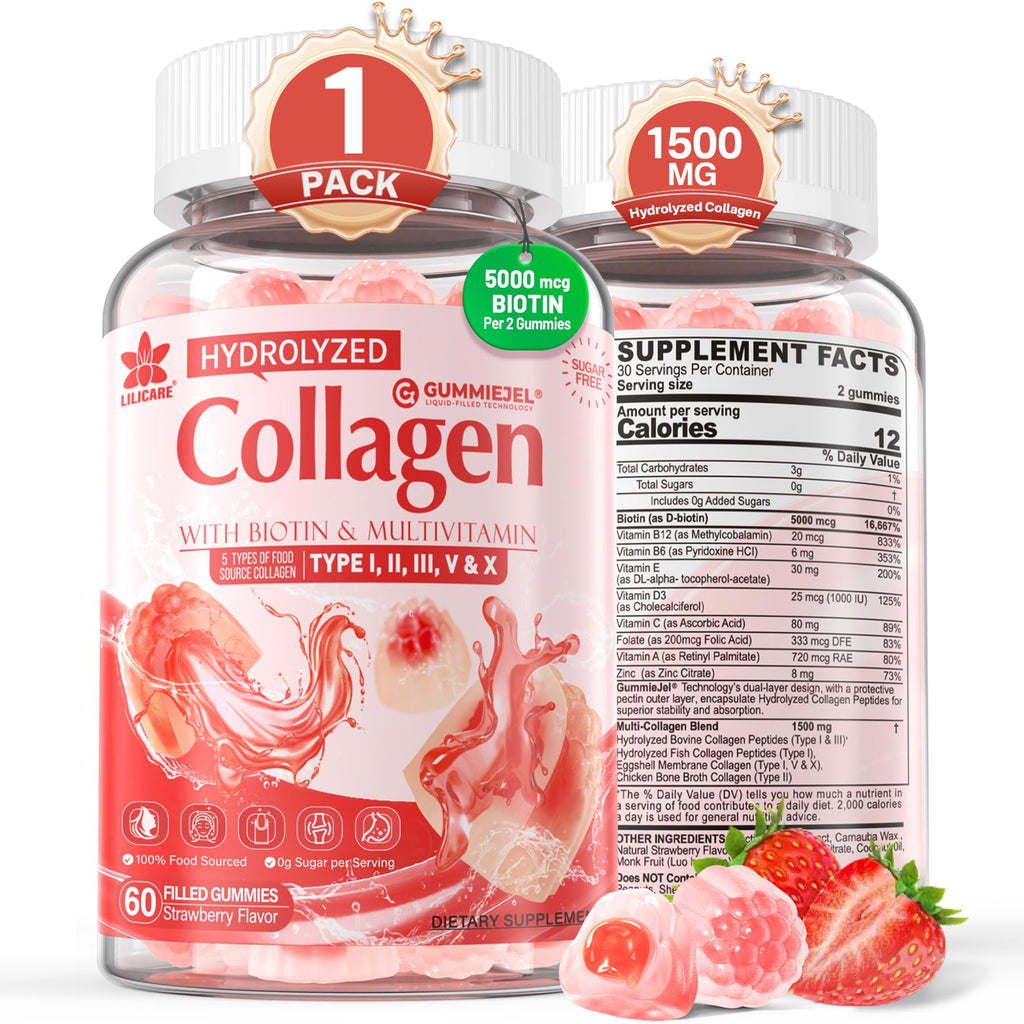 Collagen Peptide Gummies Multi-Collagen Sugar-Free for Skin

