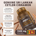 Herbtonics Pure Ceylon Cinnamon Capsules for Immune Support

