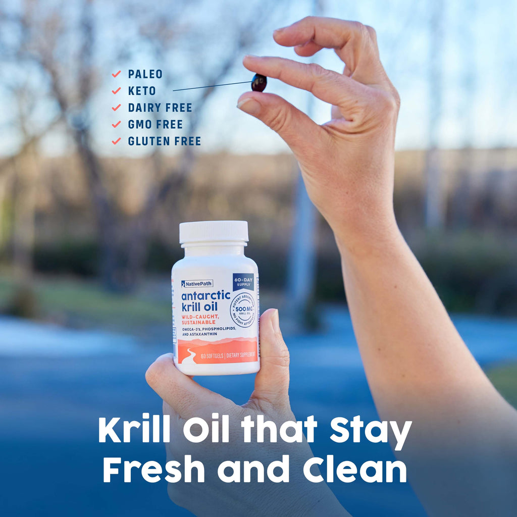NativePath Antarctic Krill Oil Softgels EPA DHA Astaxanthin

