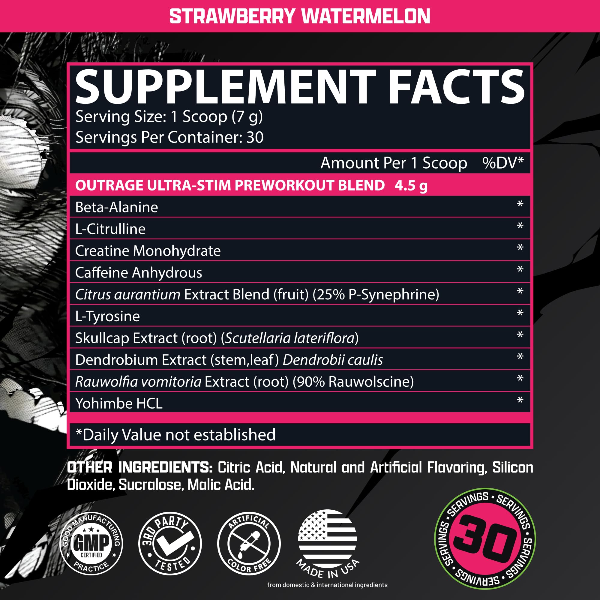 Outrage Pre-Workout Powder | Ultra High Stim

