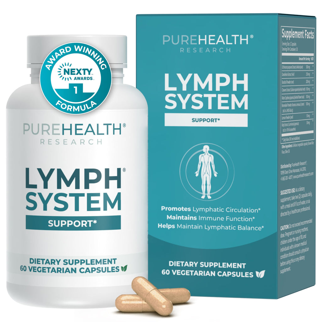 PUREHEALTH RESEARCH Lymph System Support | Lymphatic Detox

