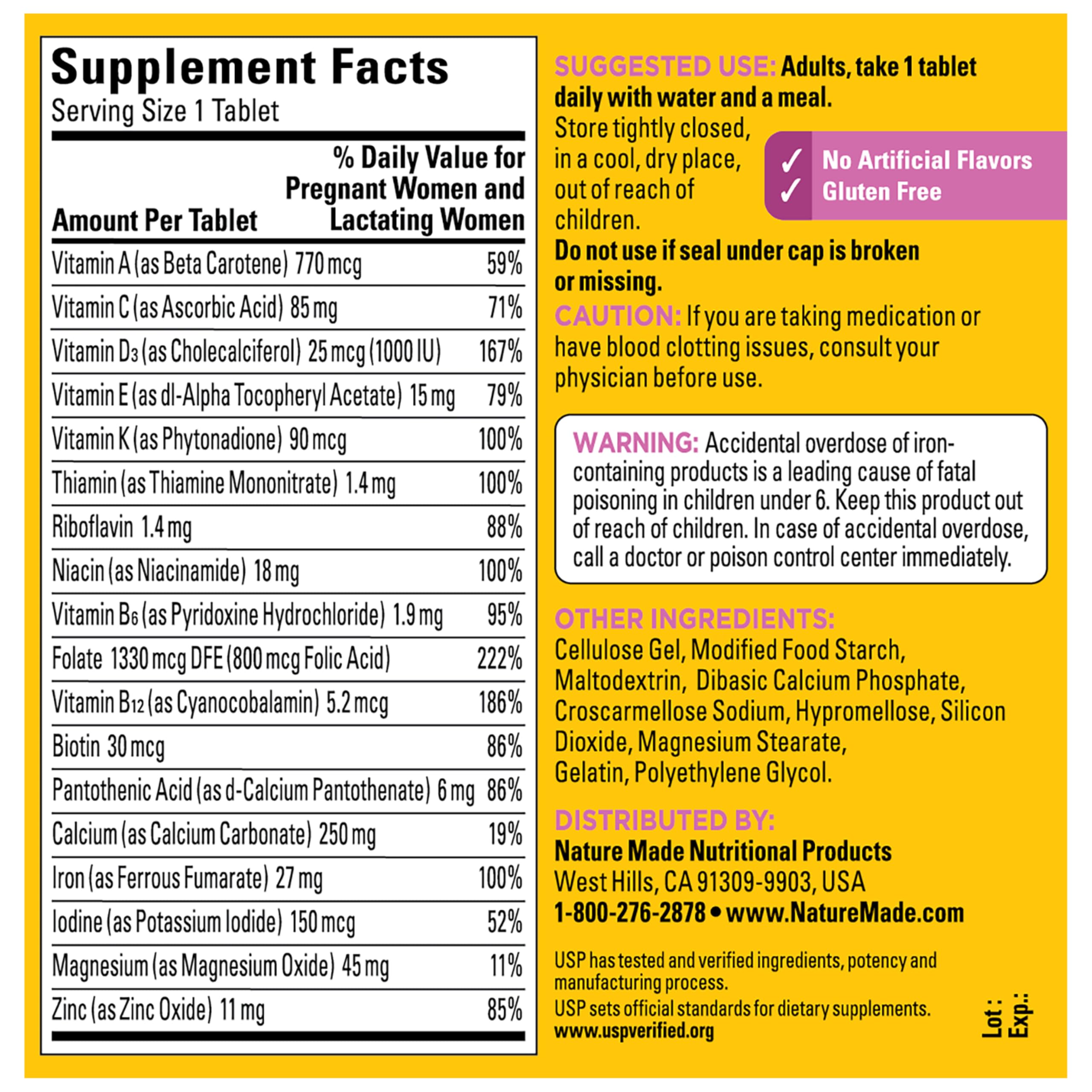 Nature Made Prenatal Multivitamin with Folic Acid

