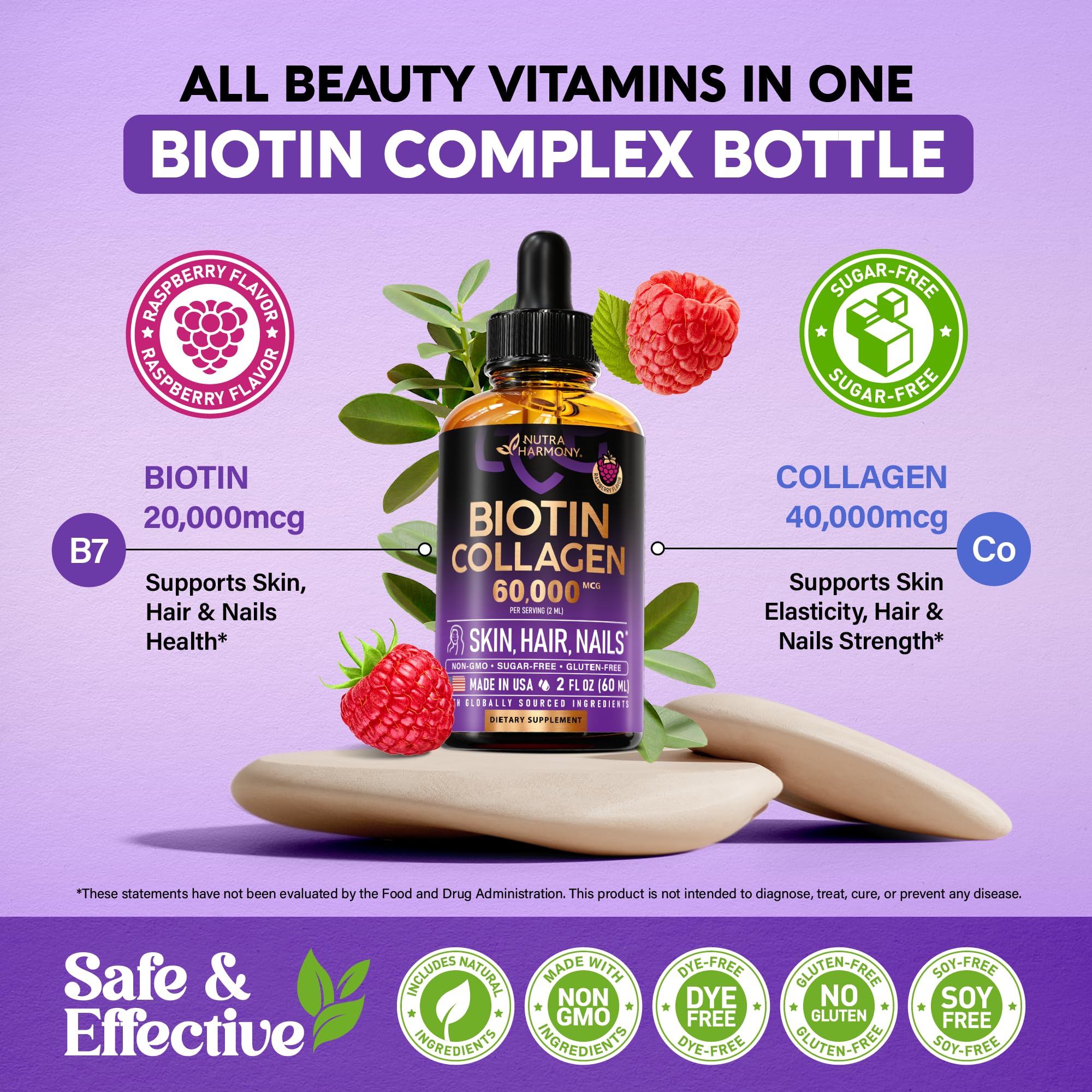 Biotin & Collagen Liquid Drops for Hair, Skin & Nails

