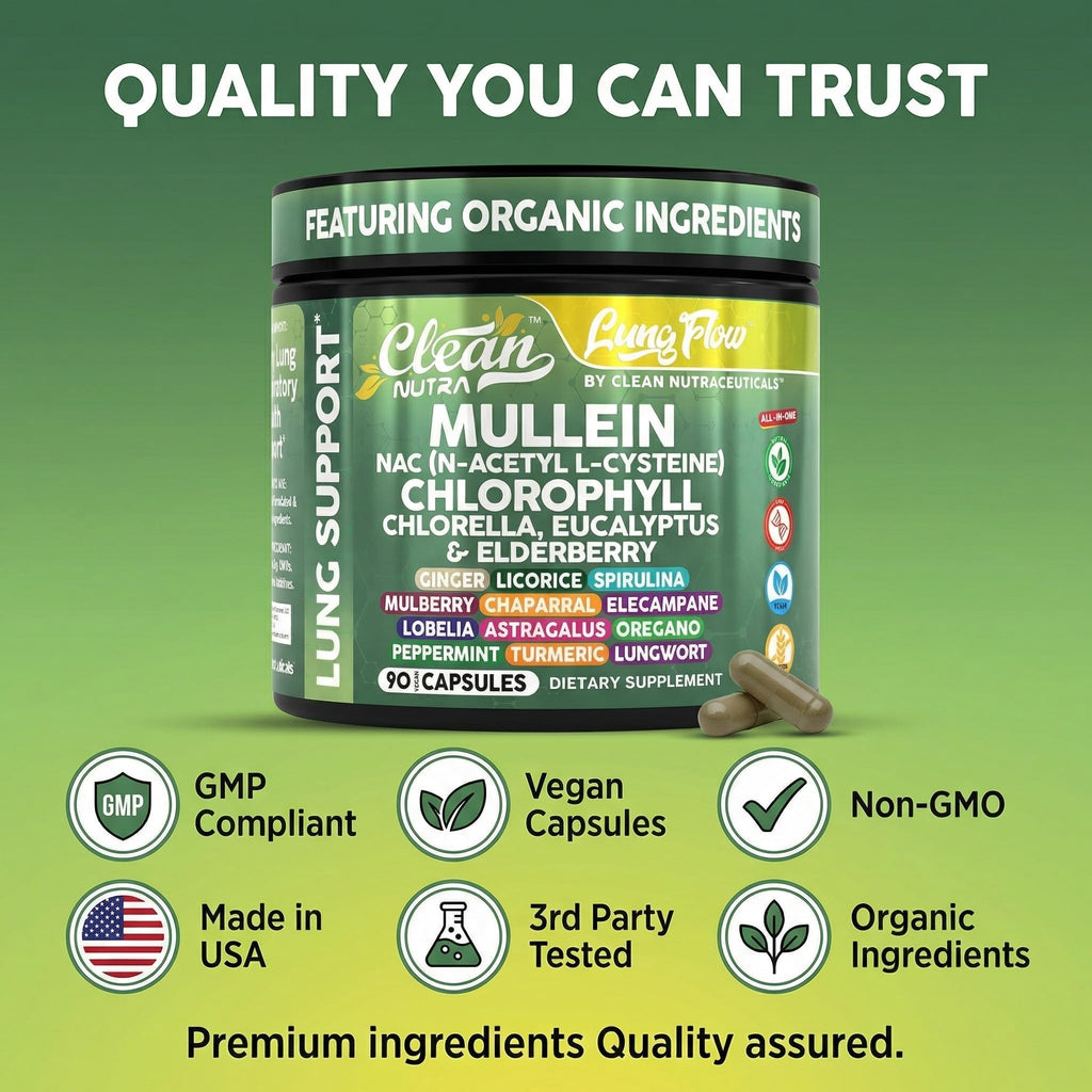 Clean Nutra Respiratory Support Capsules | Breath Easy

