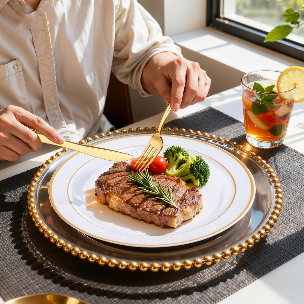 WDF Disposable Dinnerware Set – Premium Plastic Partyware

