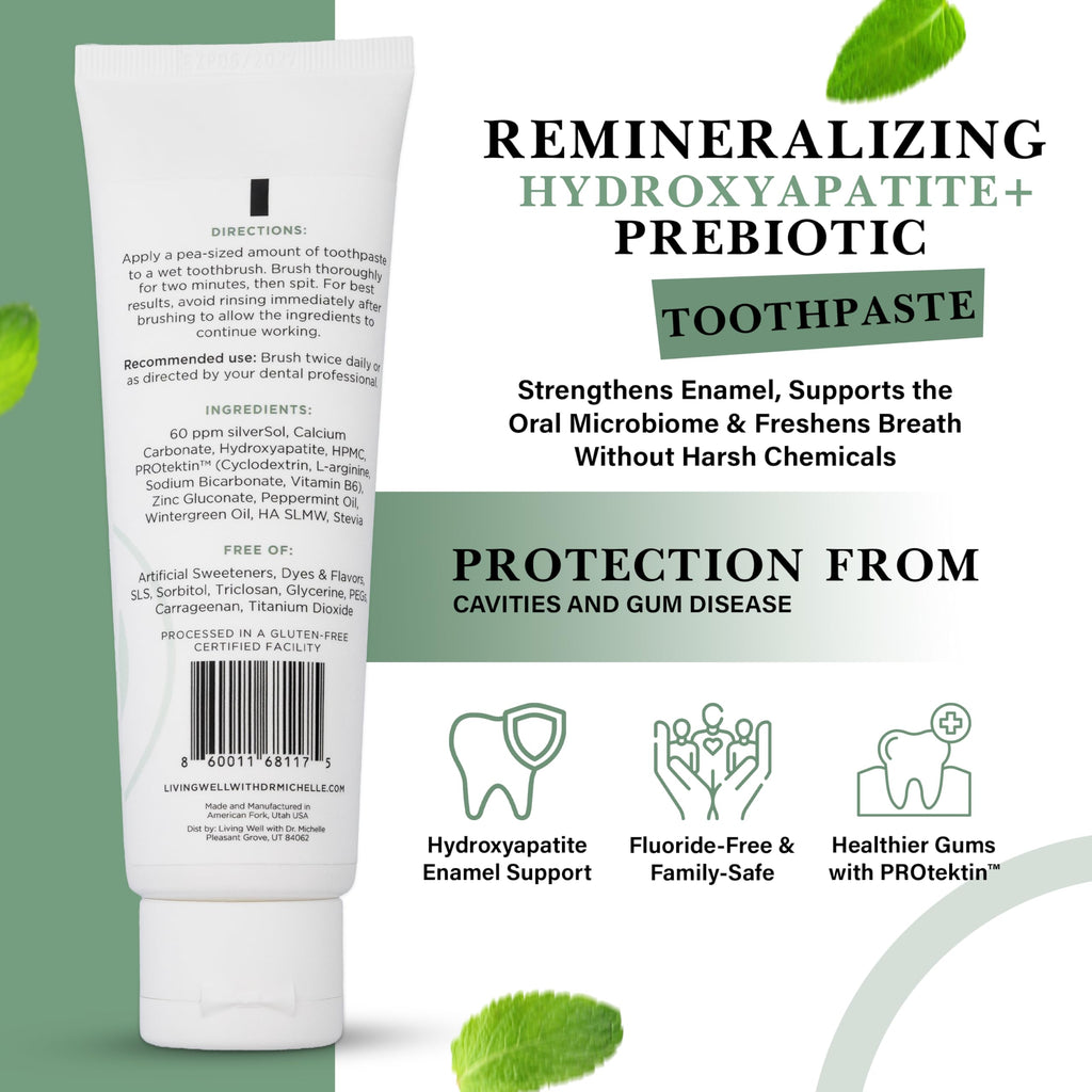 Hydroxyapatite Toothpaste - Fluoride-Free Formula PROtektin

