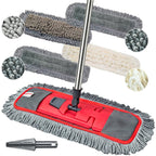 Floor Mop with Reusable Pads and Extended Reach