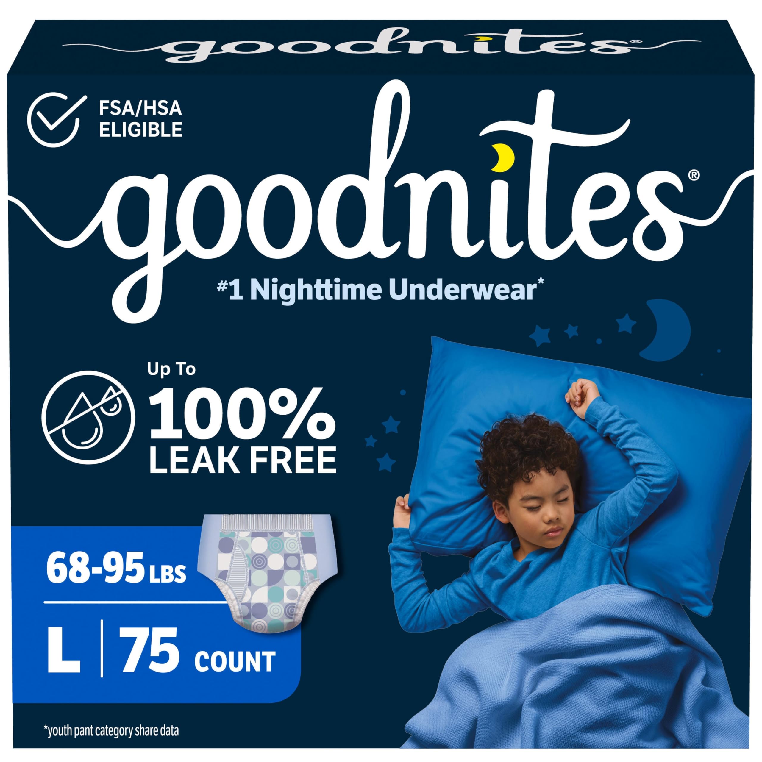 Goodnites Nighttime Bedwetting Underwear for Boys