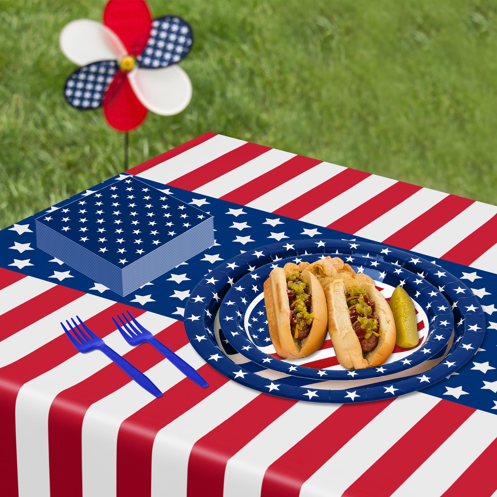 Patriotic Disposable Dinnerware Set by QZYL

