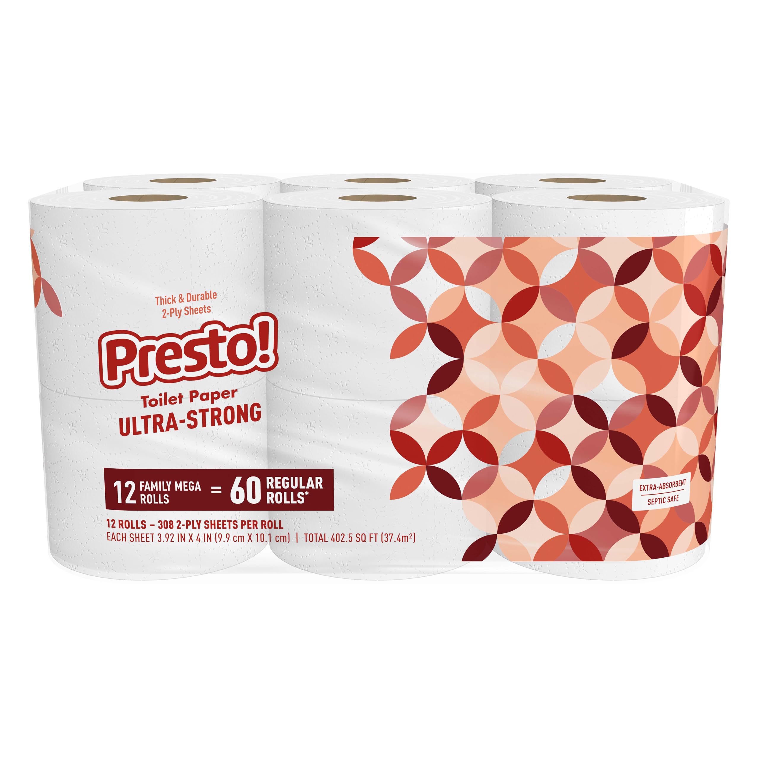 Presto Ultra-Strong 2-Ply Toilet Paper Unscented