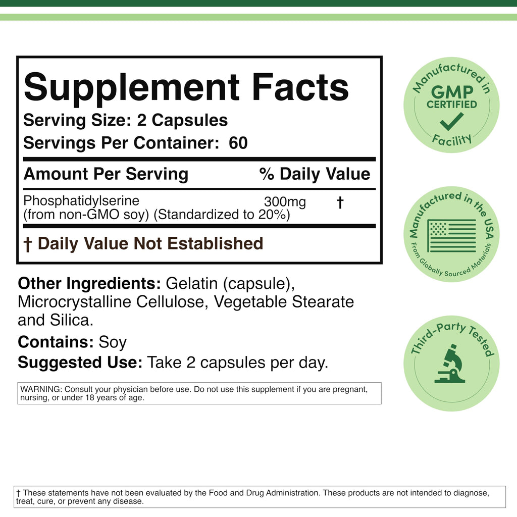 Phosphatidylserine Supplement by Double Wood

