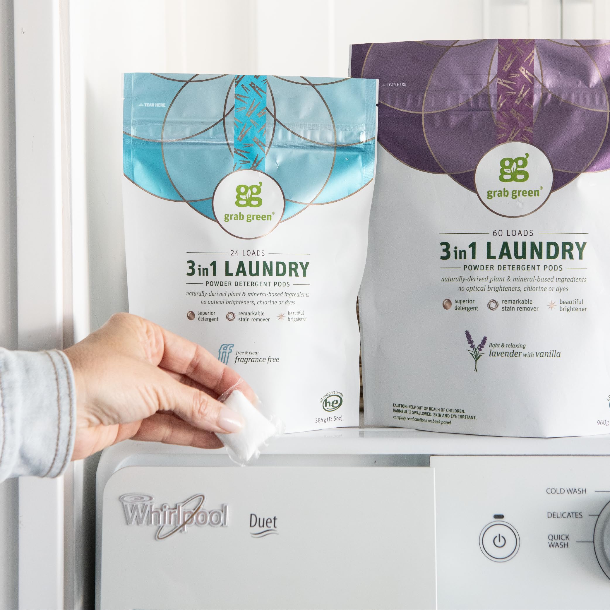 Grab Green 3-in-1 Laundry Detergent Pods | Plant-Based

