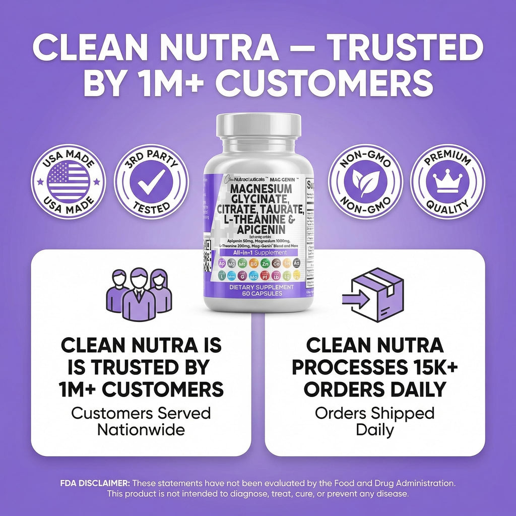 Clean Nutraceuticals Mag Genin Magnesium Complex L-Theanine

