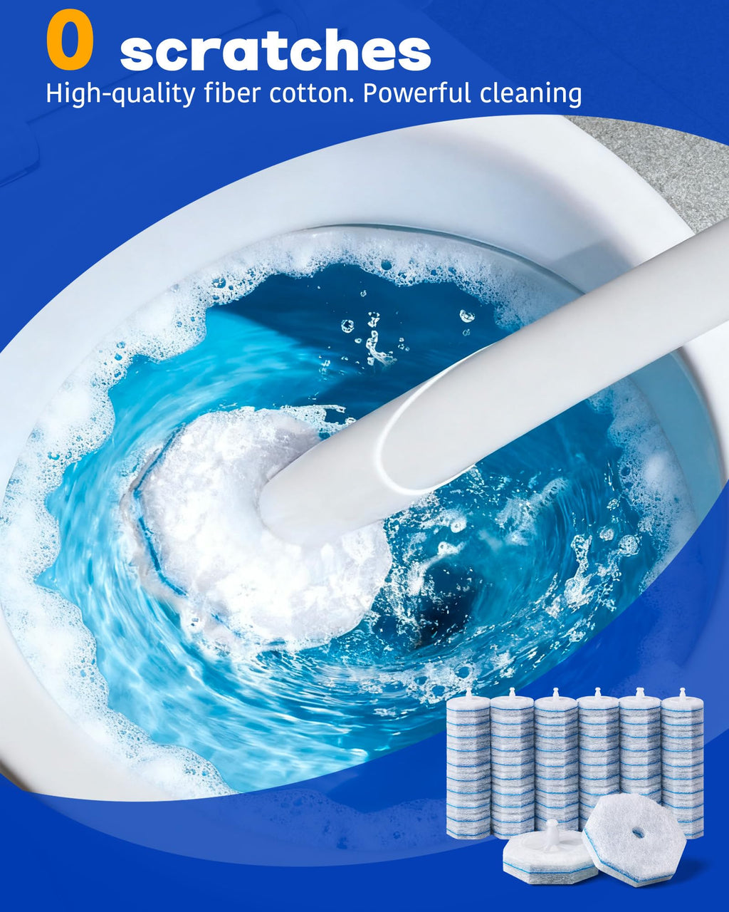 Clorox Toilet Brush Refills with Snap-On Wand

