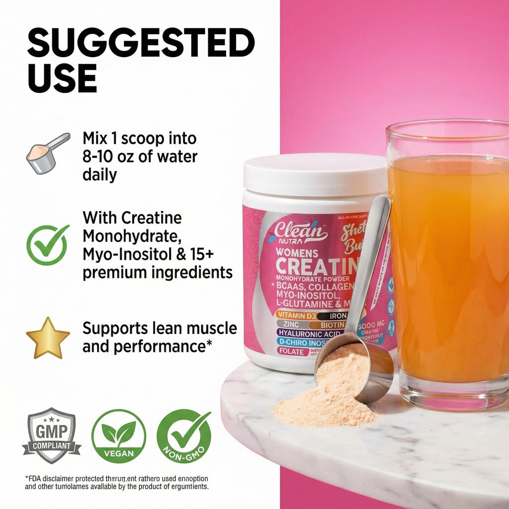 Creatine for Women: Multi-Ingredient Powder | Clean Nutra

