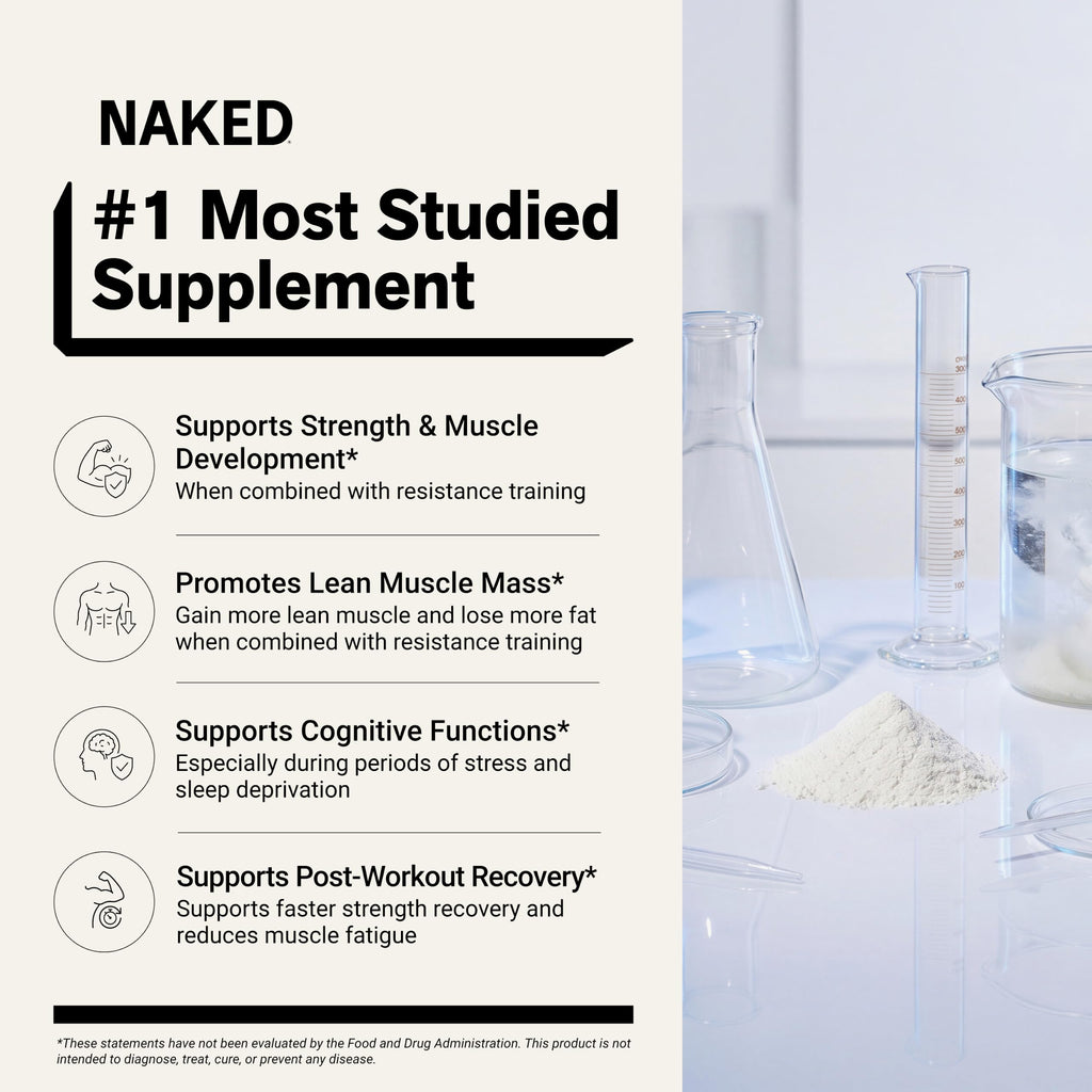 Naked Pure Micronized Creatine Monohydrate Powder | NSF Certified

