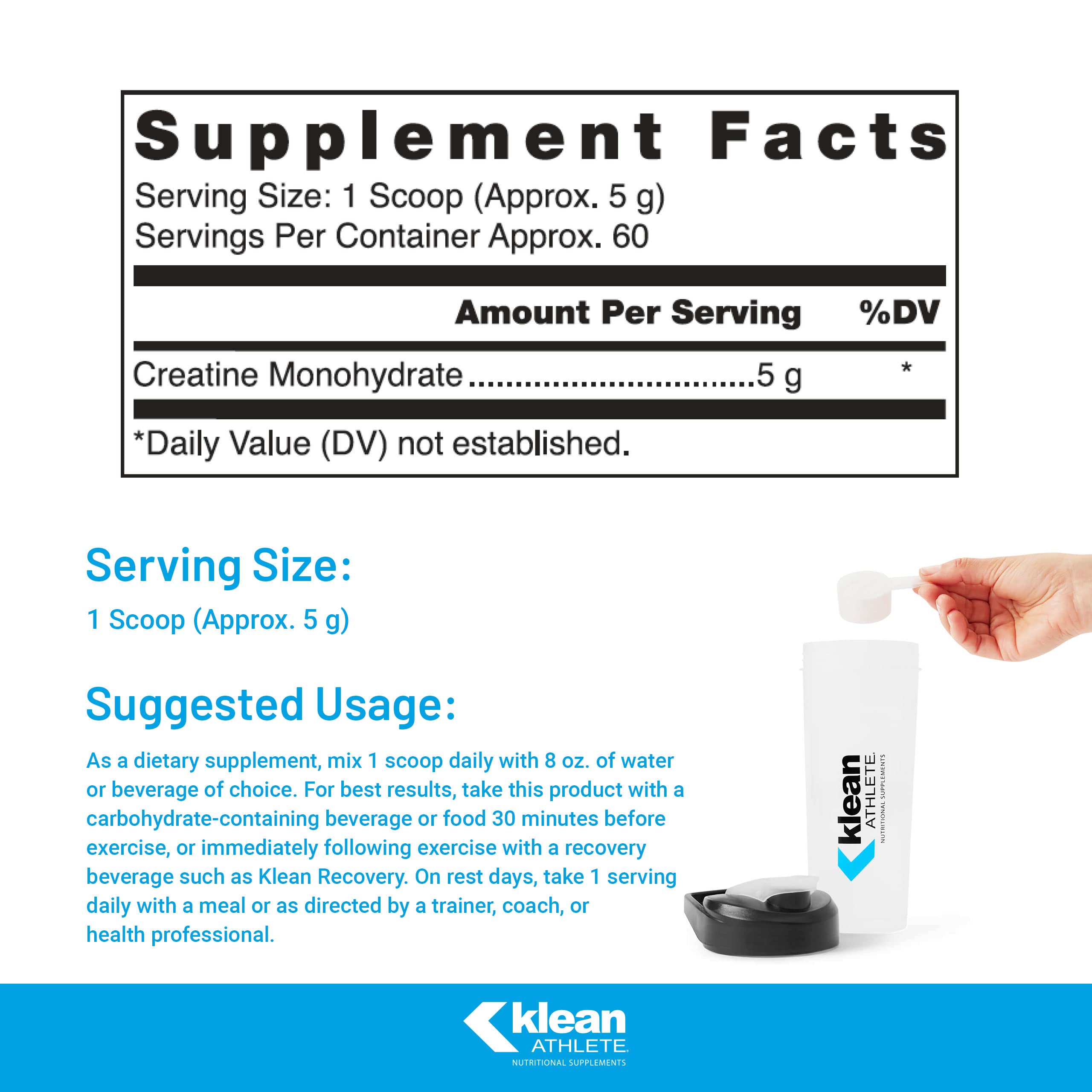 Klean Athlete Klean Creatine - NSF Certified for Sport

